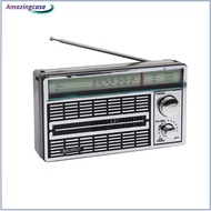 AMAZ AM FM SW Radio With Telescopic Antenna Knob Adjustment Radio Speaker Battery Operated Portable Radio Player Best