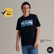Mc JEANS เสื้อยืดแขนสั้นผู้ชาย สีน้ำเงิน MTSZA75