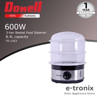 Dowell 8.4L 3-tier Siomai Siopao Food Steamer FS-13S3 (Stainless Steel)