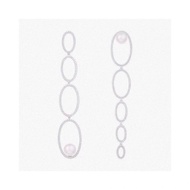 Asymmetric Interlocking Circle Pearl Earrings QFL0