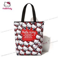 出口日本 Hello Kitty ~好多凱蒂貓 帆布袋 手提包 購物袋- 大 (特價)