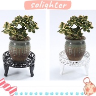 SOLIGHTER Plant Metal Stand, Round 4 Colors Plant Pot Tray, Durable Metal Plate Stand Holder
