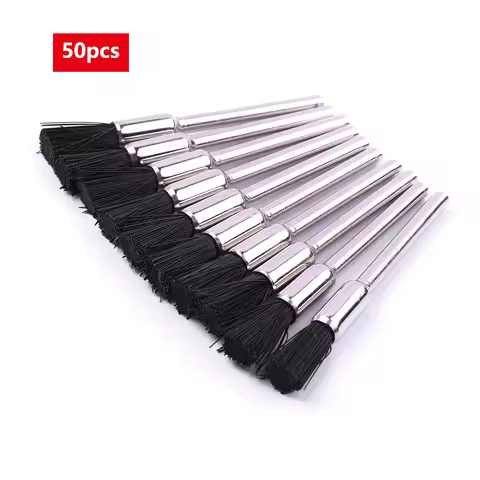 50pcs Nylon Polishing Brush Set 3mm Shank Polishing Buffing Wheel Cup Type Brush Abrasive Tool Dreme