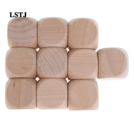 [Lstjj] 10PCS Wooden Blank Dice D6 30mm for Kids & Children DIY Decorating Game Toy