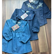 Kids Girls Blouse Garfield Denim Top S
