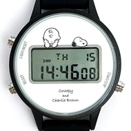 Field Work PEANUTS Snoopy Digital Silicone Watch นาฬิกาข้อมือสีขาว Casual Digital Clock Accessory PN