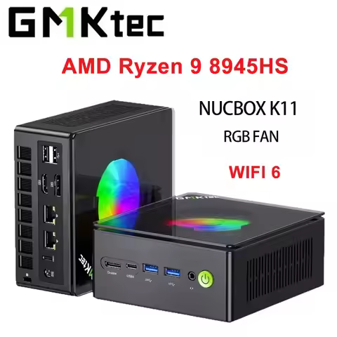 GMKtec Mini PC K11 K8 PLUS M7 AMD Ryzen R9 8945HS R7 8845HS 6850H Windows 11 WIFI6 2*DDR5 USB4.0 2.5