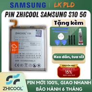 Pin Samsung Galaxy S10 5G hãng Zhicool Tặng kèm bộ mở máy + keo dán. Dung lượng 4500mAh Bảo hành pin