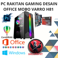 CPU PC KOMPUTER GAMING / EDITING / DESAIN GRAFIS CORE i7-4790 MB H81 VARRO RAM 16GB NVME 256GB VGA 4