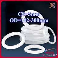 White Food Grade Silicone Sealing O Ring O-Ring Seal Gaskets  CS3mm*OD102-300mm [maik-1]