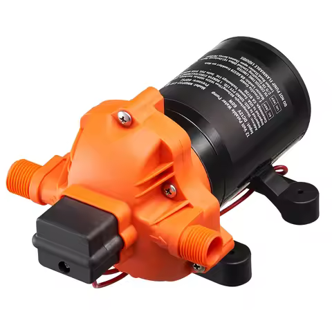 SucceBuy 12V Diaphragm Pump 1.8/3/3.5/5 GPM 3/4/5-Chamber 40-100 PSI Adjustable 1/2'' MNPT Port for 