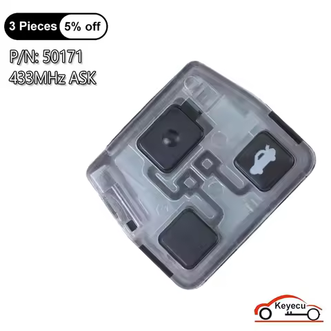 KEYECU 3 Buttons 433MHz for Toyota Prado 120 RAV4 Kluger Previa for Lexus FJ Cruiser Land Cruiser Re