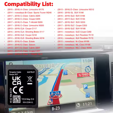 SD Card GPS Map Pilot Europe Sat Nav 2026 Star1 V22 A2189062904 for Mercedes Garmin A B C E M ML MLC