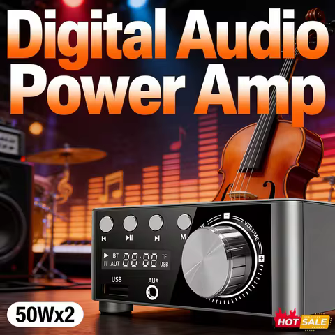 CS8673E 50Wx2 Digital Audio Power Amp Class D Audio Power Amplifier Bluetooth-compatible 5.0 Plug an