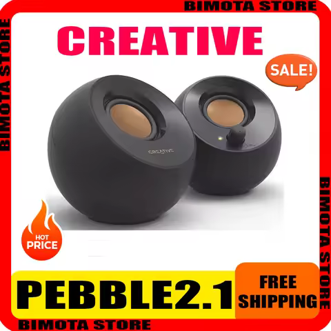 Creative Pebble Plus 2.0 2.1 V3 Speaker Wired Notebook Pc Gamer Accessorise Game Desktop 3d Surround