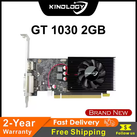Kinology NVIDIA GT 1030 2GB New Graphics Card GDDR5 GPU Video Card 64Bit with HDMI DVI for Computer 