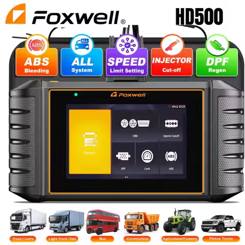 Heavy Duty Truck Diesel Scanner Diagnostic Tool FOXWELL HD500 DPF Regen Injector Speed Limit Adjustm