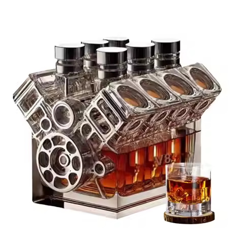 Whiskey Decanter V8 Engines Shape Alcohol Decanter Bottle Wine Decoration Bar Accessories For Tequil