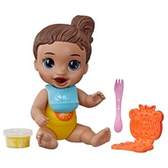 Baby Alive Dinnertime Creations, Brown Hair Doll with Play Food Accessories, 11 inches, Toys for 3+