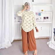 Yossa - ZFS One Set Coquette RIGHT LEFT Serut ABELA / ZFS RUBBIE Set / Casual Outfit Set with Ribbon