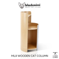 BlackMimi LIMOLIMO Premium Selected Wooden Cat Tree - Simple Elegant Solid Premium Pinewood Cat Tree Open Style