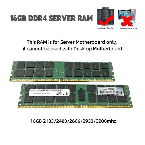 Brand's DDR4 Server ram 16G 2Rx4 3200MHz REG ECC Registered RDIMM for Server/Workstation HMA42GR7MFR