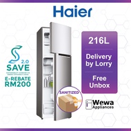[SAVE 3.0] Haier 216L 2 Door Top Mount Refrigerator Fridge Peti Ais Peti Sejuk HRF-238H