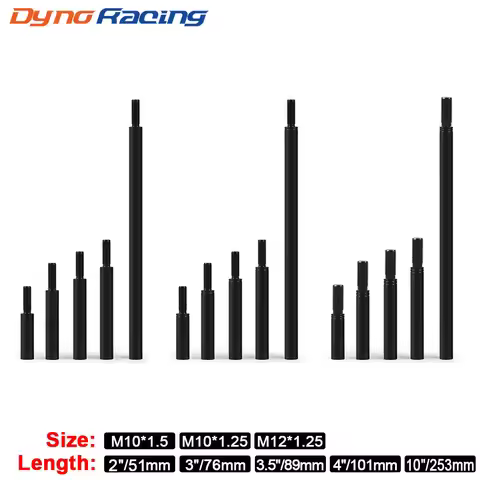 2‘’ 3‘’ 3.5‘’ 4‘’ 10'' Aluminum Shift Knob Extender Extension Lever Gear Manual Shifter Rod M10X1.5 