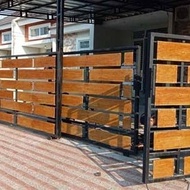 Pagar Grc Motif kayu minimalis untuk rumah dan kantor