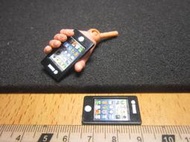 RT1休閒部門 金屬製H7款1/6潮偶款黑色智慧型手機一支(mini模型)