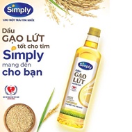 Dầu ăn gạo lứt Simply chai 1L