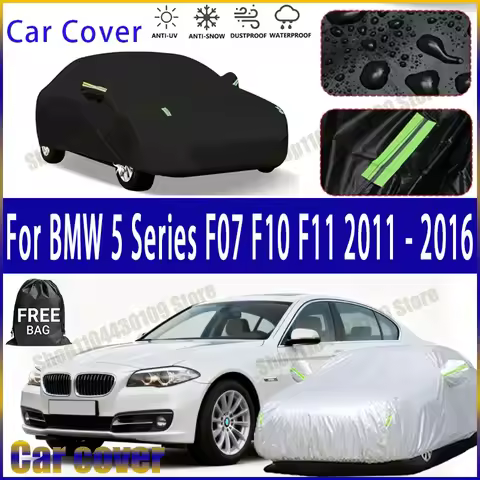 For BMW 5 Series F07 F10 F11 2011 - 2016 Car Cover Waterproof UV Protection All Weather Dustproof Sn