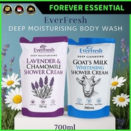 (FOREVER ESSENTIAL) Everfresh Goat Milk Lavender Shower Cream Deep Clean Whitening Body Wash Refill 