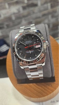 Rolex 型號 116264 黑面 爬山虎  白金九牙圈 有內影 (36mm)  淨錶， D頭，有內影，11.5格帶，有上行紙。  約95%新