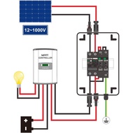 Adjustable design DIHOOL Solar Panel Disconnect Switch Box 40 Amp DC Circuit Breaker Box, 1000V PV C
