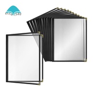 12 Pack Cafe Style Menu Cover A4 Menu Protective Case Double   (Black, 2 Pages/4 Views - 8.5 Inch X 