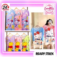 Women Sleep Dress Sleepwear Nightwear Cartoon Stella Pooh Kitty Pyjamas  Cartoon Sleepwear Baju Tidu
