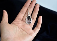 原創設計手工鑲嵌海洋玉髓純銀吊墜項鏈