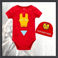 Customizable Irony Baby Bodysuit Ready Stock Superhero Monthly Milestone ZOKA