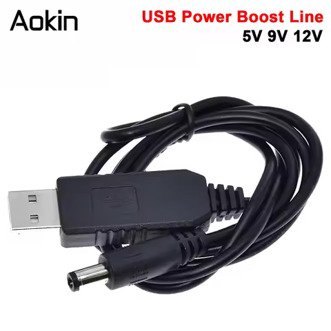 USB Power Boost Line DC 5V 9V 12V Step UP Module USB Converter Adapter Router Cable 2.1x5.5mm Plug