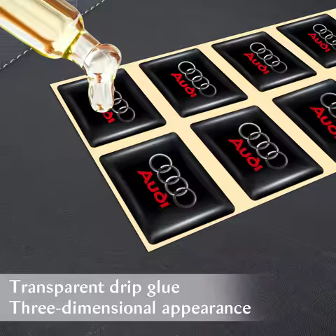 10/20/50PCS Car Interior Steering Wheel Dashboard Decoration Sticker Decals for Audi S R A4 B5 B6 B7