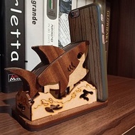 【手作DIY】鯨魚 章魚 鯊魚 木製手機架 辦公室用品 實用 送禮