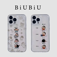 Compatible with iphone 16 Pro Max 15 Casing Crayon Shin-chan Daily Status List 11 12 13 14 Pro 7 8 P