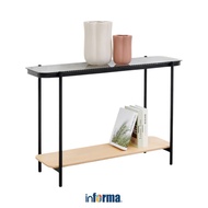 Informa Dario Smoked Glass Console Table - Black Console Table Hallway Table Foyer Table Display
