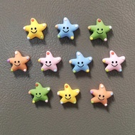5/10pcs Mixed Colors Smiling Face Star Shape Fridge Magnets Fancy Cute Home Decoration Sticker Decor
