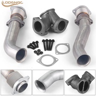 Turbo Diesel Exhaust Up Pipes Kit / Y Pipe Connector & Gasket Set For 7.3L Ford Powerstroke 1999.5-2