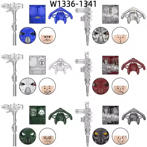 The W1336-W1341 X-01 Power Armor Model Blocks MOC Bricks Set Gifts Toys