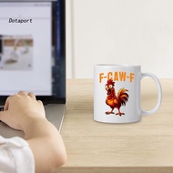 KDDT- Capacity Ceramic Mug F Caw F Chicken Mug Funny Rooster Coffee Mug 330ml Ceramic Cup for Men Wo