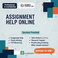 [CHEAP] Assignment Helper/ Thesis-[SPSS/Coding/Essay/Accounting/FYP/MBA/OUM/Research) Helper