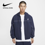 Nike Mens Club Hip Length Hooded Jacket - Obsidian